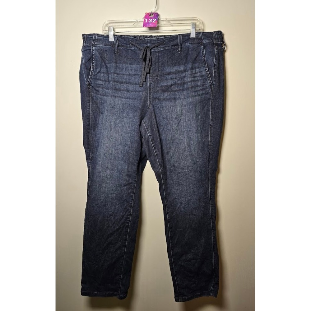 Torrid Womens Jogger Dark Wash Jeans Blue Denim Drawstring Plus Size 2X Regular